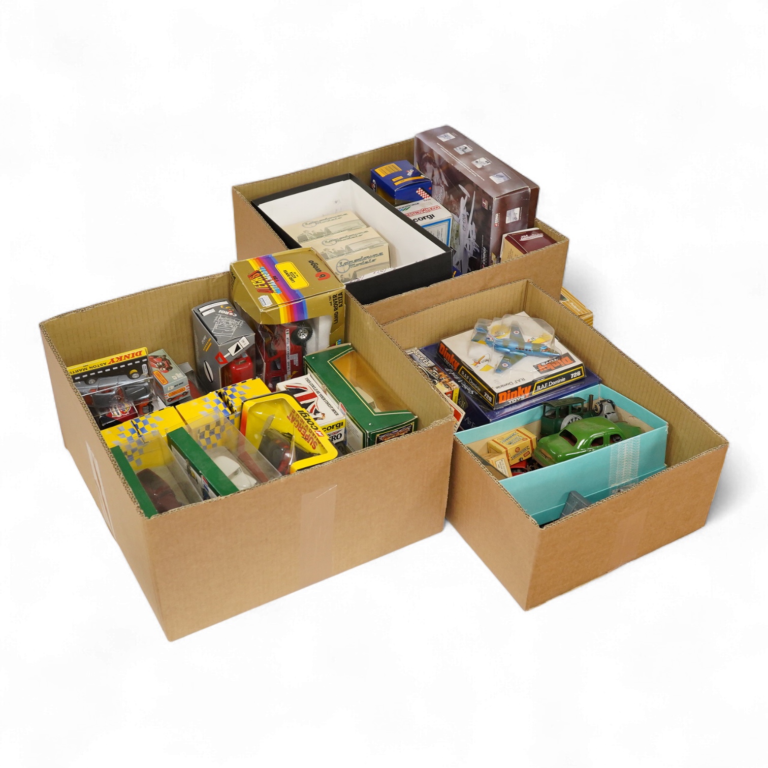 Thirty-six diecast and white metal vehicles, including; four white metal vehicles; a Crossway Models Morris Oxford, a Gem & Cobwebs Austin Taxi, two Lansdown Models; a 1951 Bentley Mk.VI and a 1936 Morris Ten-Four, toget